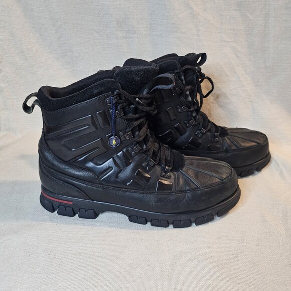 Polo Ralph Lauren Men's Black Delton Boots - Size 10.5 - Picture 4 of 9